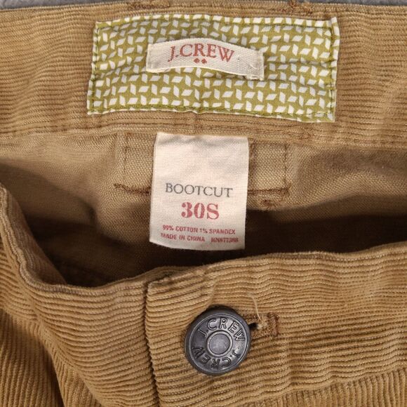 J. Crew Corduroy Pants Womens 30 S Brown Bootcut 33x30.5 Stretch Pockets Jeans - Picture 3 of 13